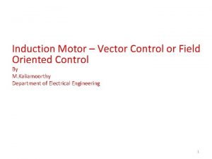 Principle of vector control of induction motor