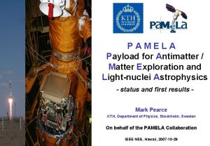 PAMELA Payload for Antimatter Matter Exploration and Lightnuclei