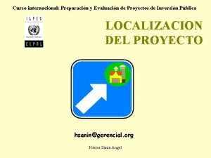 Curso internacional Preparacin y Evaluacin de Proyectos de