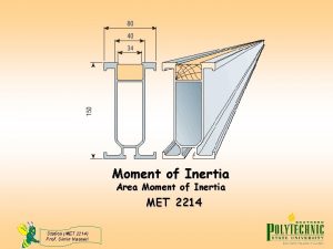 Moment of Inertia Area Moment of Inertia MET Moment of Inertia Area Moment of Inertia MET