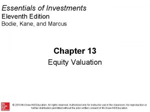 Essentials of Investments Eleventh Edition Bodie Kane and