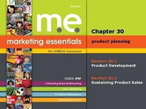 Chapter 30 product planning Section 30 1 Product
