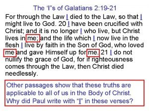 Galatians 2:19-21