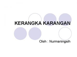 Pengertian kerangka karangan
