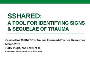 Trauma acronym Trauma acronym