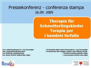 Pressekonferenz conferenza stampa 16 09 2009 Therapie fr