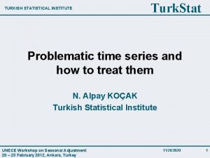 TURKISH STATISTICAL INSTITUTE Turk Stat Problematic time series