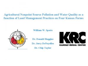 Agricultural Nonpoint Source Pollution and Water Quality as