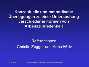 Konzeptuelle und methodische berlegungen zu einer Untersuchung verschiedener