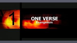 One verse evangelism pdf