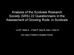 Scoliosis research society