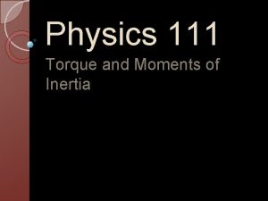 Inertia equations