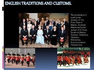 British traditions and customs presentation