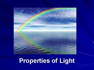 Properties of light