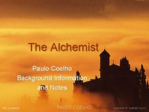 The alchemist notes