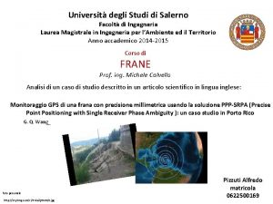 Universit degli Studi di Salerno Facolt di Ingegneria
