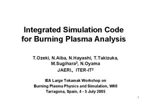 Integrated Simulation Code for Burning Plasma Analysis T