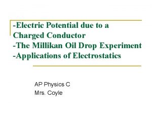 Electric potential due to a charged conductor