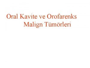 Oral kavite anatomisi