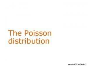 Poisson distribution