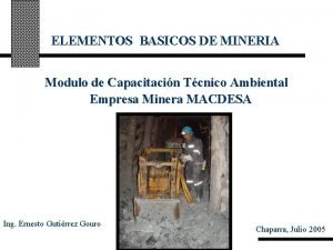 Características de la minería