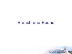 Branch and bound bfs