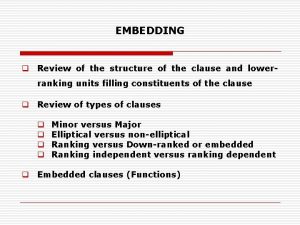 Embedded clauses exercises with answers