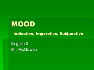 Imperative vs indicative