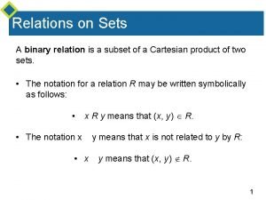 Binary relation in sets