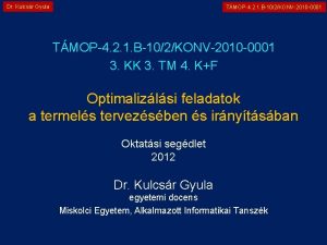 Dr kulcsár gyula