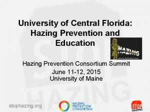 University of Central Florida Hazing Prevention and Education