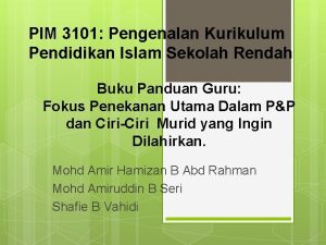 Kurikulum pendidikan islam sekolah rendah di malaysia