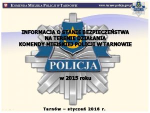 Komenda powiatowa policji w tarnowie