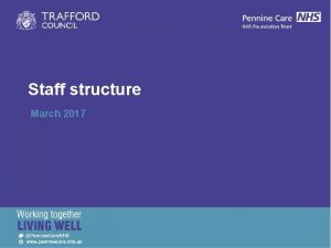 Staff structure March 2017 Trafford All Age Integration