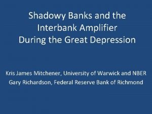 Shadowy Banks and the Interbank Amplifier During the