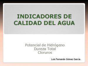 Indicadores de agua