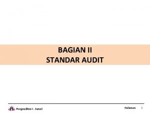 Contoh standar audit