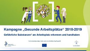 Kampagne Gesunde Arbeitspltze 2018 2019 Gefhrliche Substanzen 1