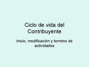 Ciclo del contribuyente