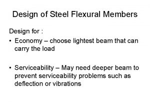 Flexural members steel design