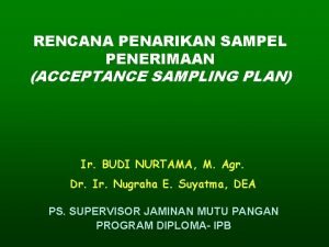 Skema single sampling plan