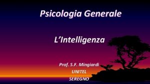 Intelligenza psicologia generale