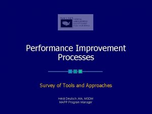 Performance improvement survey