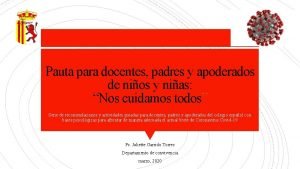 Pauta para docentes padres y apoderados de nios