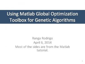 Matlab global optimization