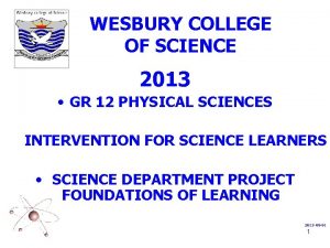 Wesbury college