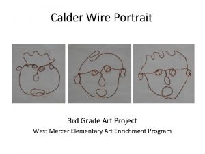 Calder wire portraits