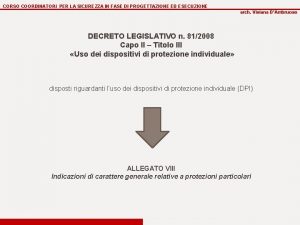 CORSO COORDINATORI PER LA SICUREZZA IN FASE DI