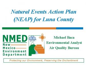 Natural Events Action Plan NEAP for Luna County