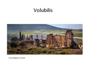 Volubilis Site archologique de Volubilis La ville et